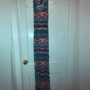 Aztec print maxi dress
